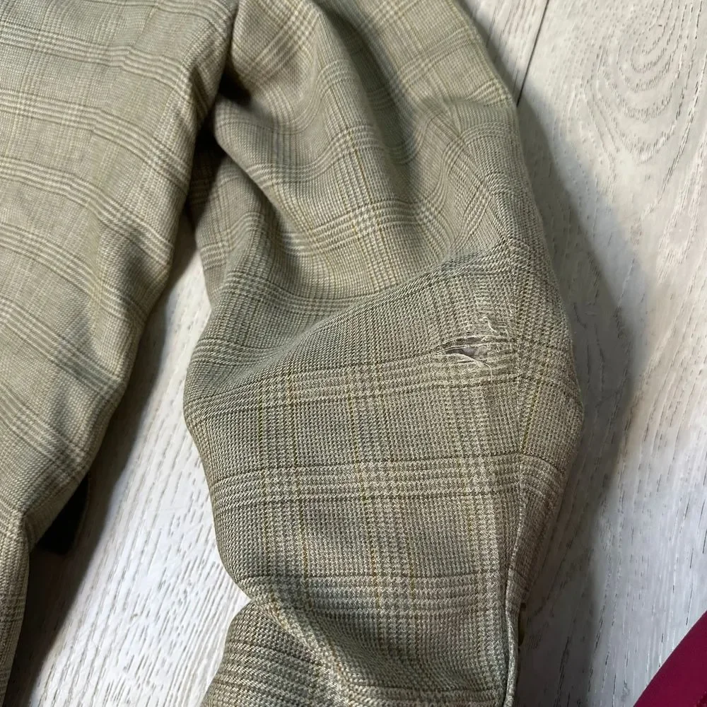 Gianfranco Ruffini‎ Classic Glen Plaid Blazer Professional Business Suit Jacket